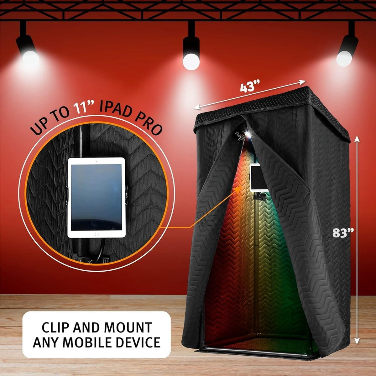 XL Ultimate Portable Vocal Booth for Recording & Voice Over, Reduces Echo