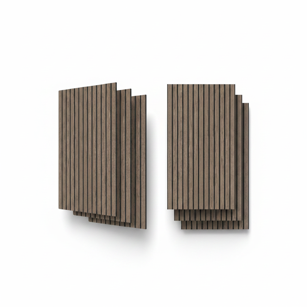 6 Pack Acoustic Panels, 47.2" X 23.6" Sound Proof Panels, Walnut Color
