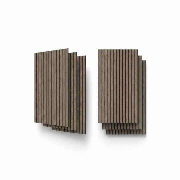 6 Pack Acoustic Panels, 47.2" X 23.6" Sound Proof Panels, Walnut Color