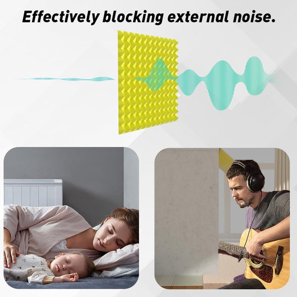 Foldable Recording Booth with High-Density Foam, Small Music Recording Studio for Home Studio, Recording Shield, Soundproof for Recording, Working, Live Streamer, Podcasting (Yellow)