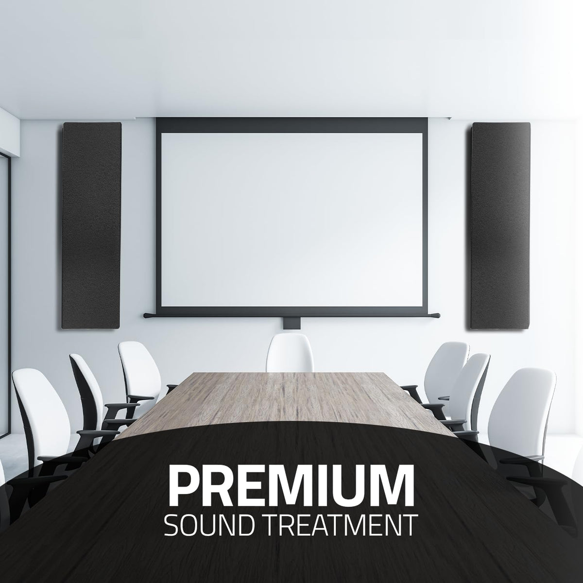 Acoustic Panel Gray | Fiberglass 2-Pack | Professional Sound Absorbing Panel | Decorative Sound Proof Panel | Acoustic Wall Panel (36X13X2 In) - Gray