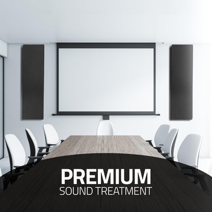 Acoustic Panel Gray | Fiberglass 2-Pack | Professional Sound Absorbing Panel | Decorative Sound Proof Panel | Acoustic Wall Panel (36X13X2 In) - Gray
