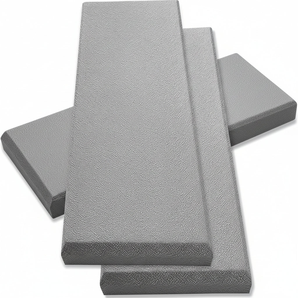 Acoustic Panel Gray | Fiberglass 2-Pack | Professional Sound Absorbing Panel | Decorative Sound Proof Panel | Acoustic Wall Panel (36X13X2 In) - Gray