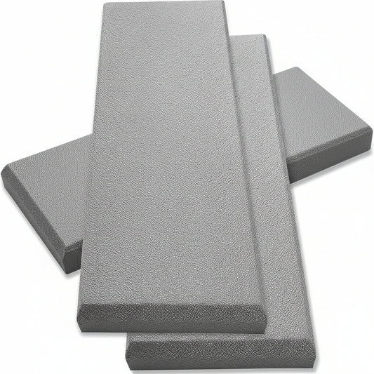 Acoustic Panel Gray | Fiberglass 2-Pack | Professional Sound Absorbing Panel | Decorative Sound Proof Panel | Acoustic Wall Panel (36X13X2 In) - Gray