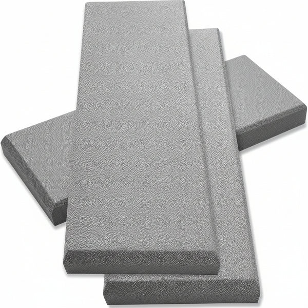Acoustic Panel Gray | Fiberglass 2-Pack | Professional Sound Absorbing Panel | Decorative Sound Proof Panel | Acoustic Wall Panel (36X13X2 In) - Gray