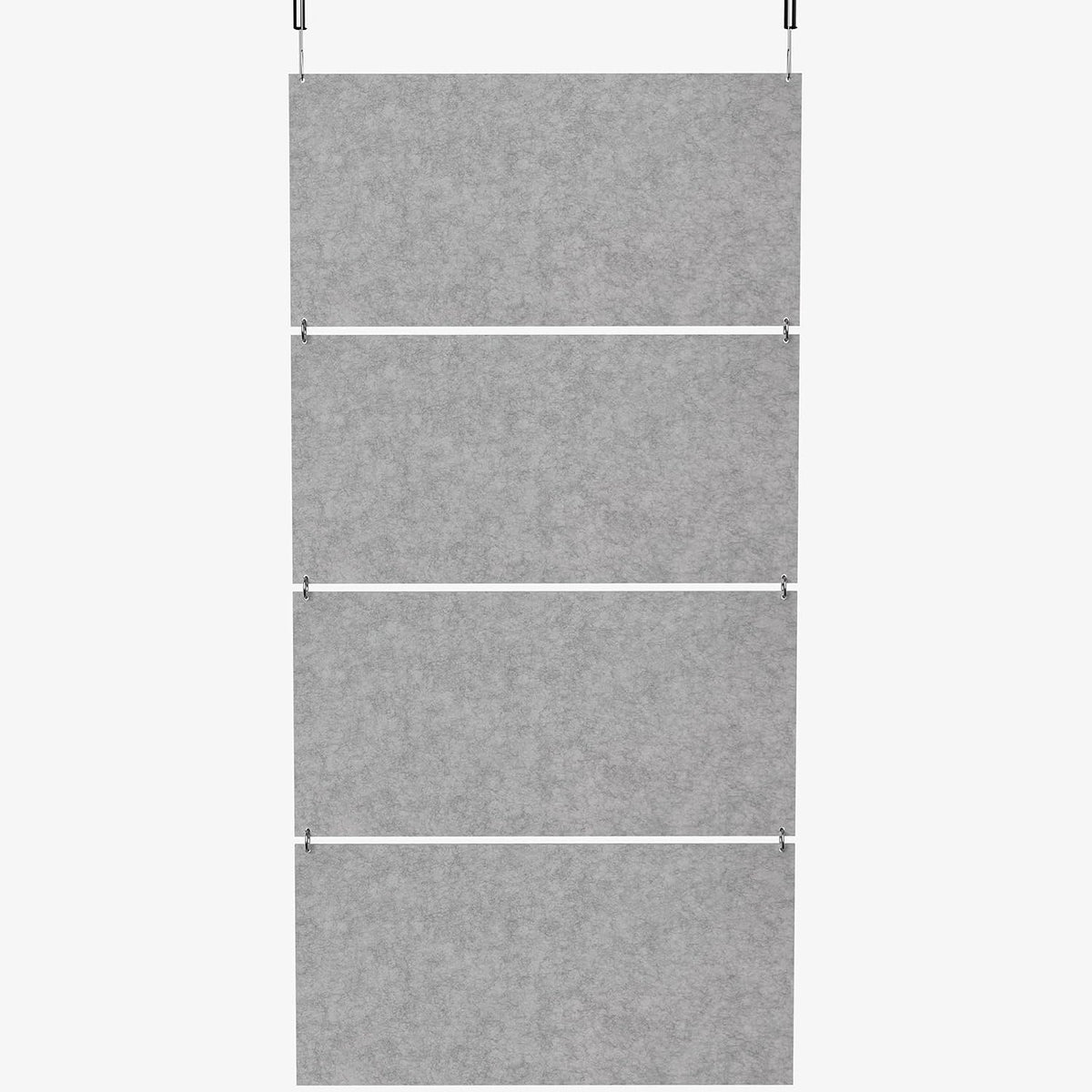 Acoustic Modular Hanging Panels, Rectangular Sound Absorber, Modern Noise Reduction That Installs to Ceiling or Wall, Light Gray, PP-C45G