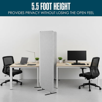 Partition Wall, Soundproof Room Dividers, Office Panel, Grey, 3 PC, 72"X67"