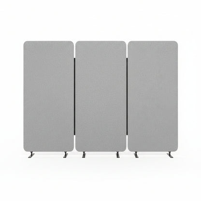 Partition Wall, Soundproof Room Dividers, Office Panel, Grey, 3 PC, 72"X67"